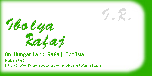 ibolya rafaj business card